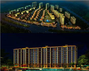 寧夏樓體亮化設計-碧桂園住宅小區